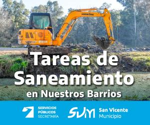 Municipio San Vicente - Tareas de saneamiento